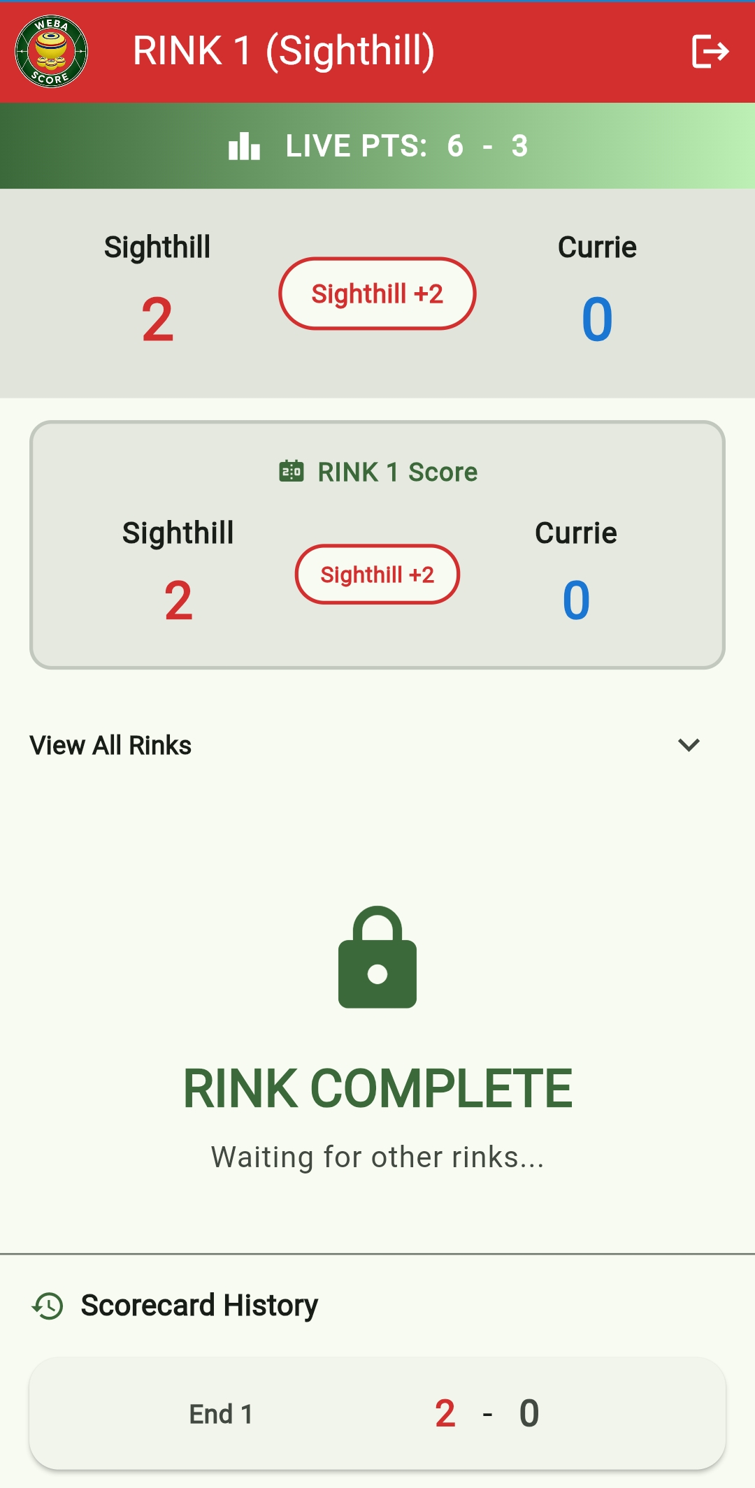 rink complete screen