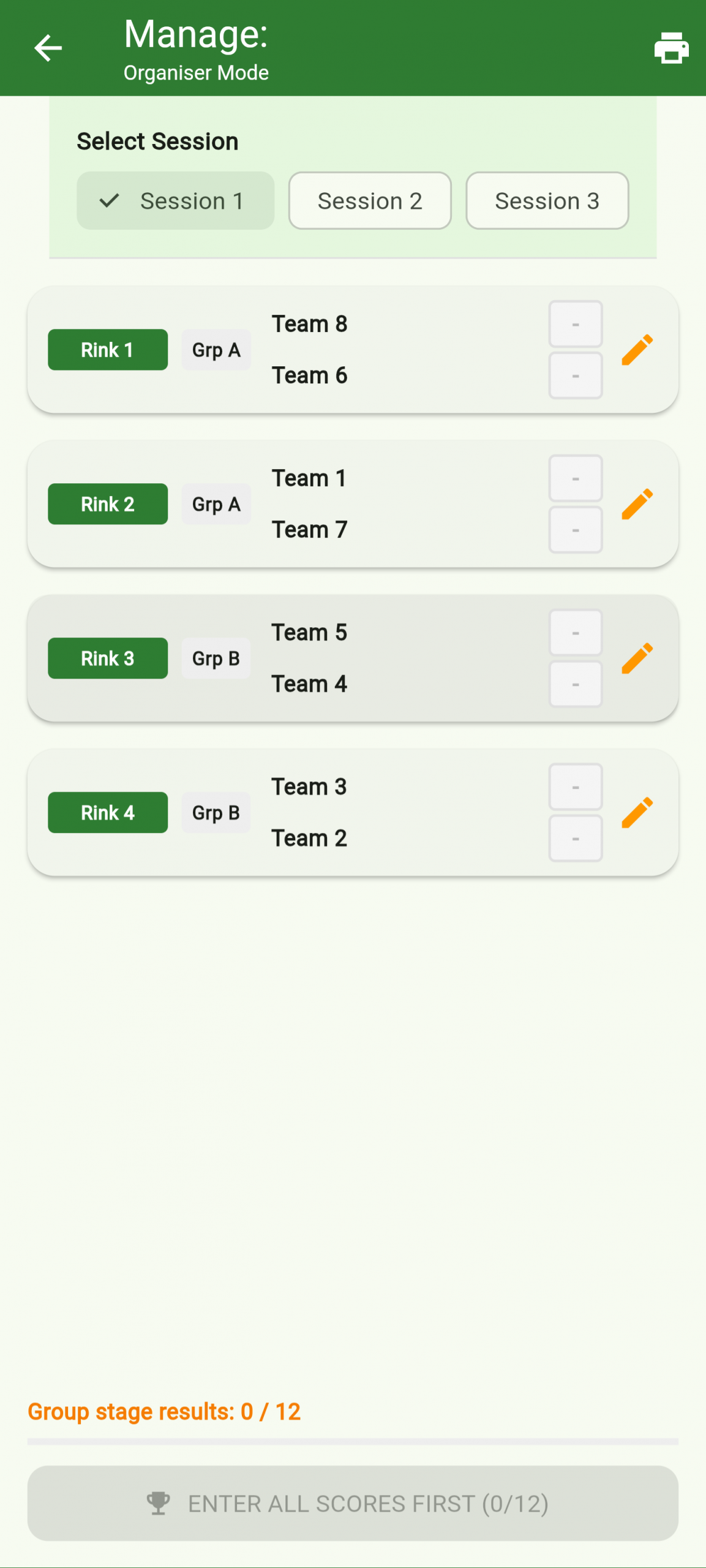 Tournament scoring