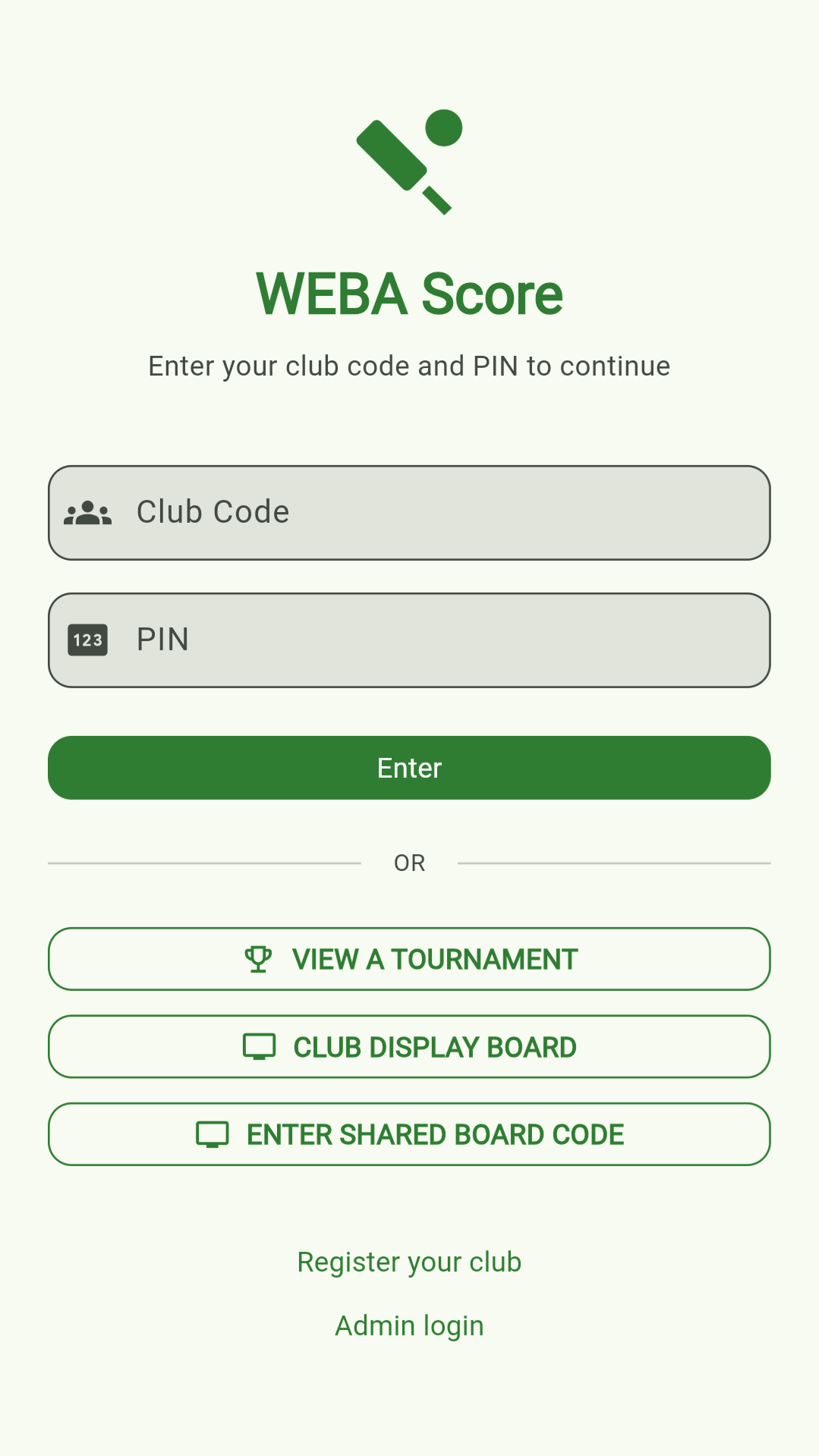Code & PIN entry