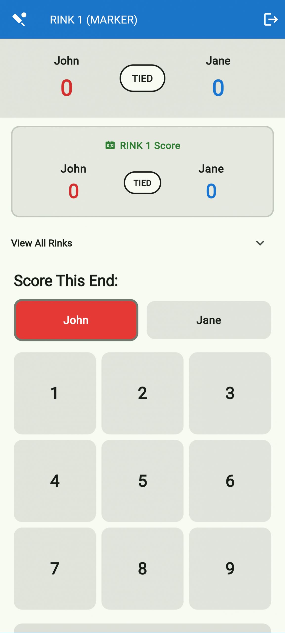 Digital scorecard interface