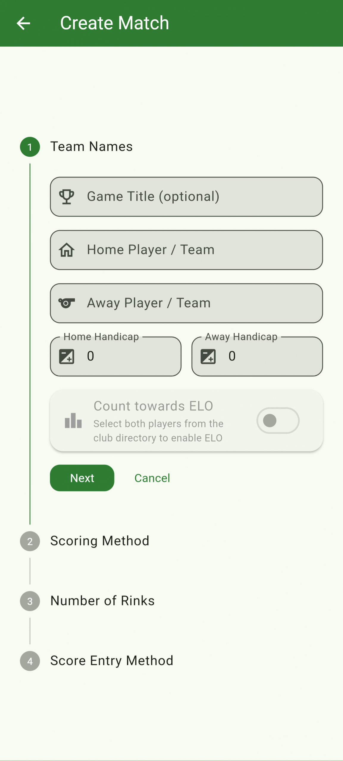 Create match teams