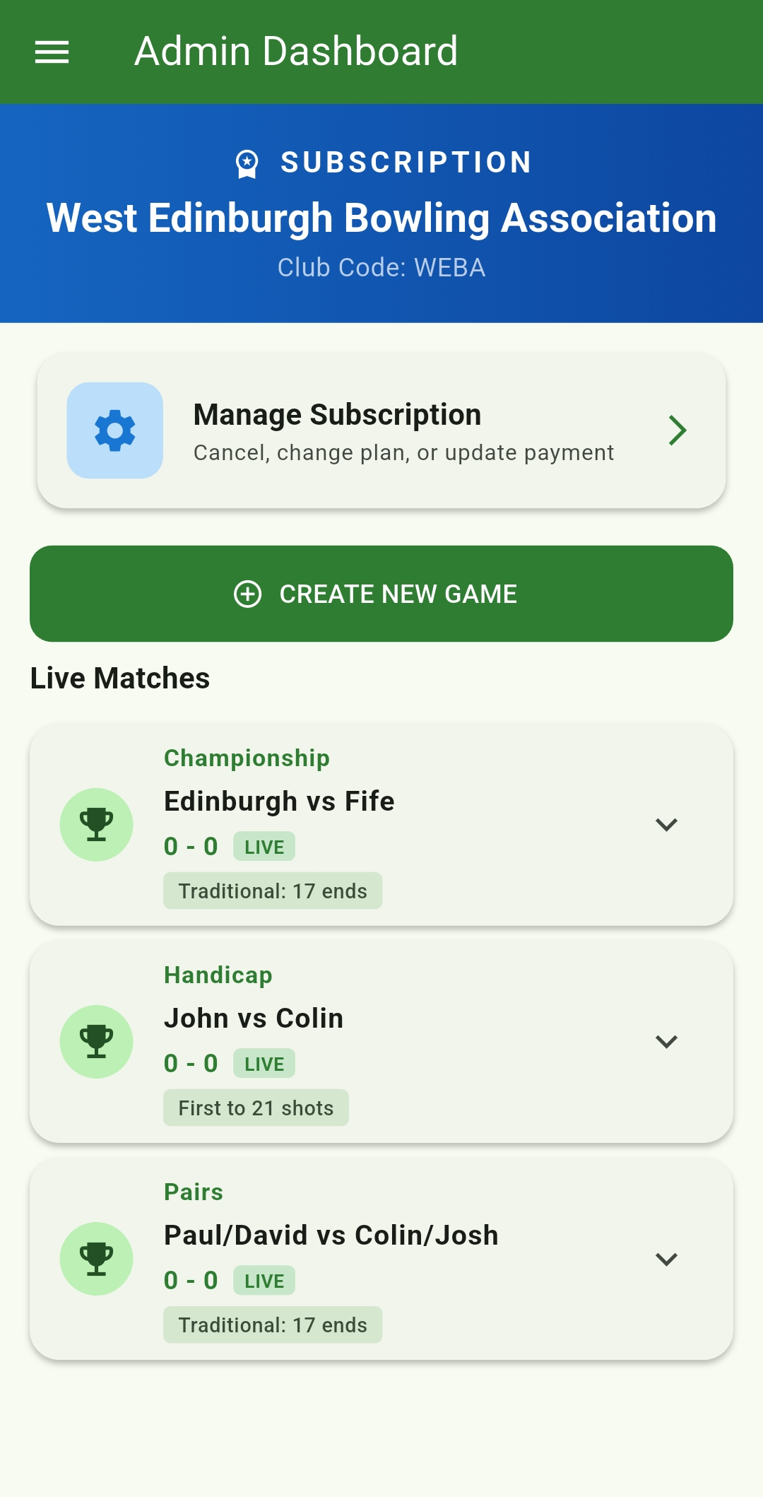 Create a new game