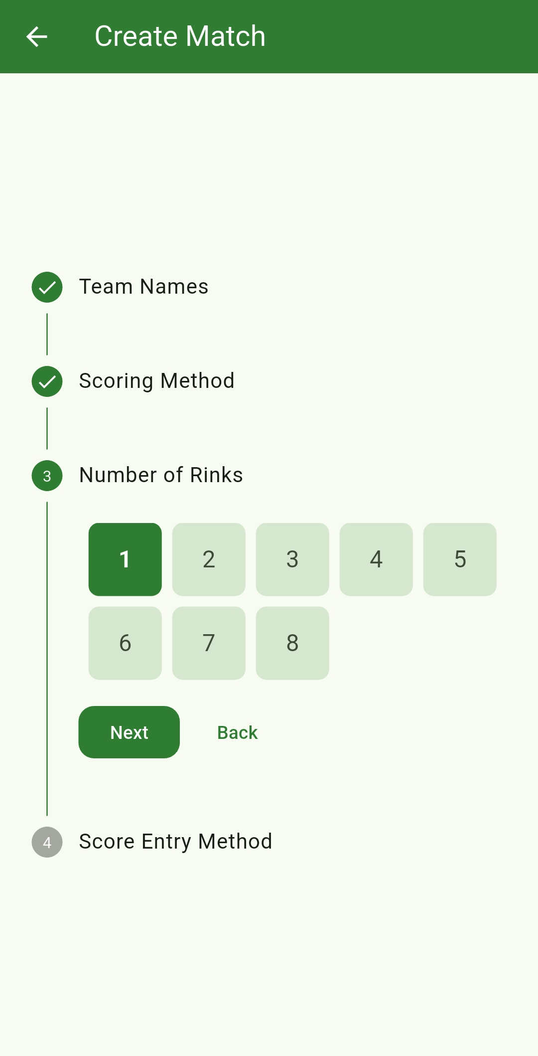 Choose number of rinks