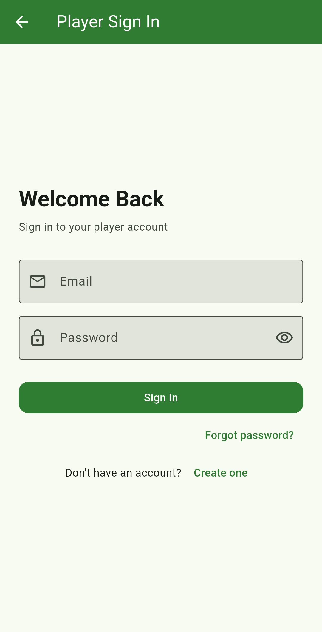 Player sign in